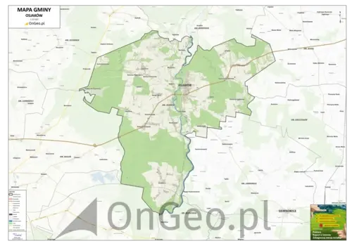 Mapa gminy Osjaków